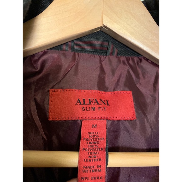 Alfani Black Slim Fit Polyester Jacket - Picture 3 of 6